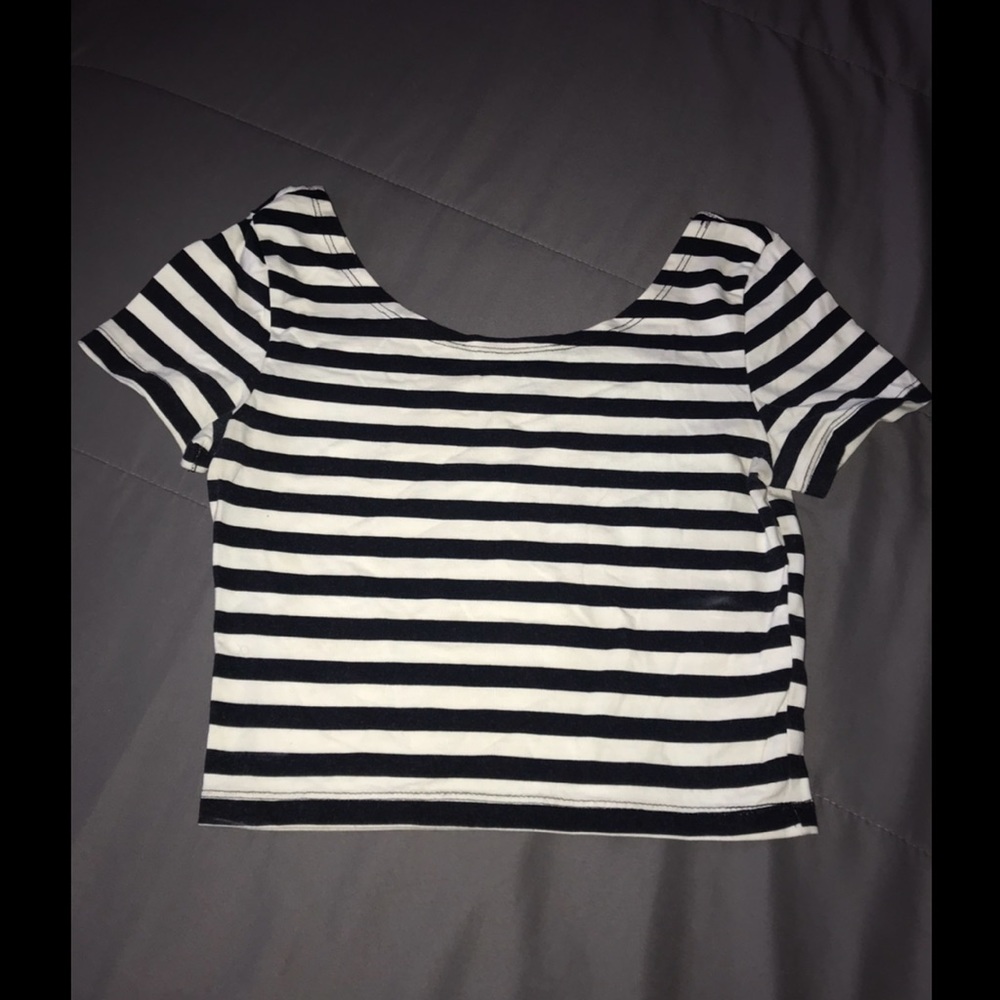 H&M Striped Crop Top Size XS